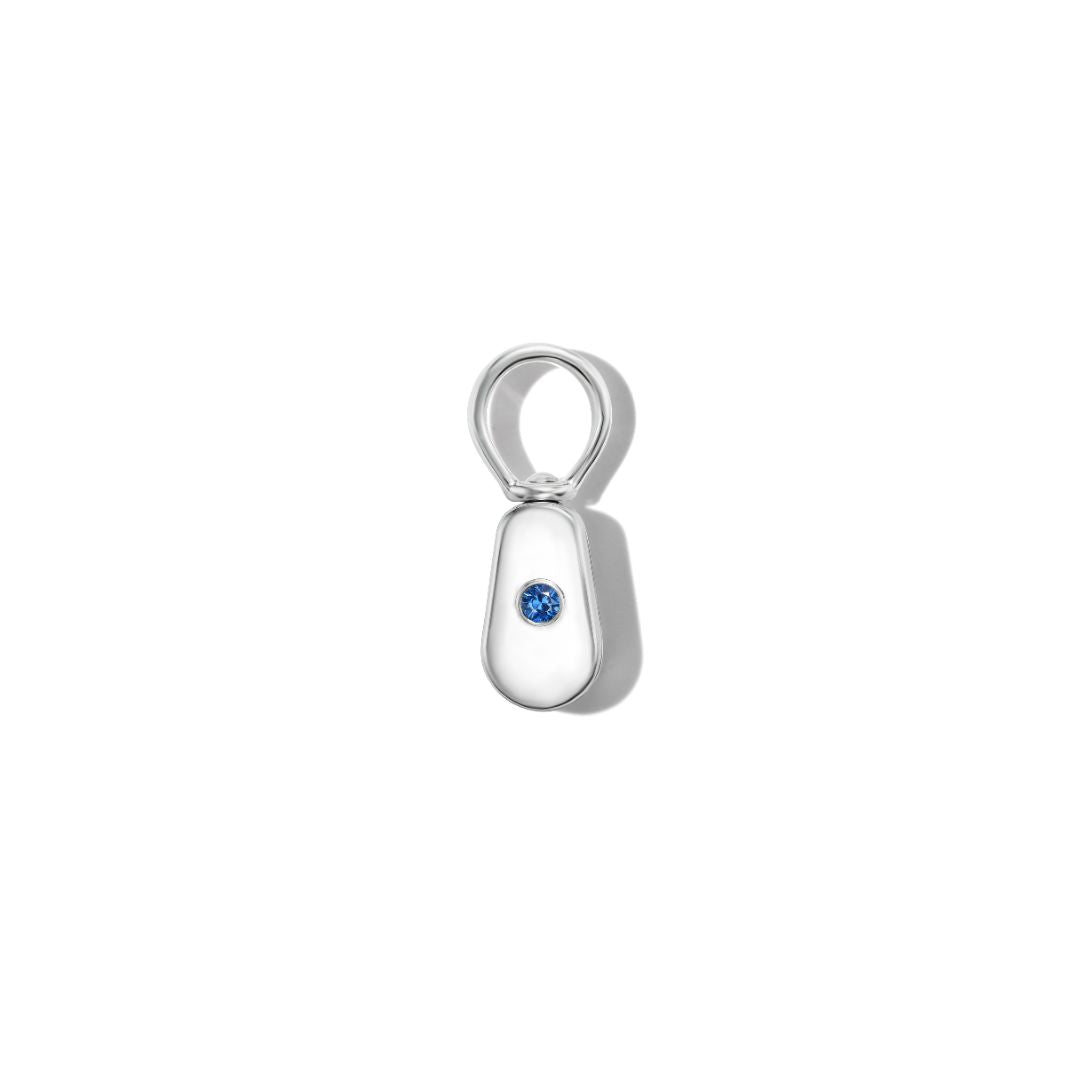 Marla Aaron Sterling Silver Sapphire Baby Pulley Necklace - Elegant Jewelry for Women, Perfect Gift for Birthdays & Anniversaries | Ideal for Everyday Wear & Special Occasions