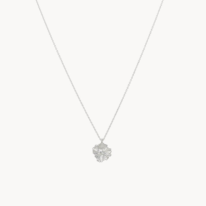 Larger Wildflower Necklace in Sterling Silver - Elegant Floral Jewelry for Women, Perfect for Weddings, Parties & Everyday Wear
