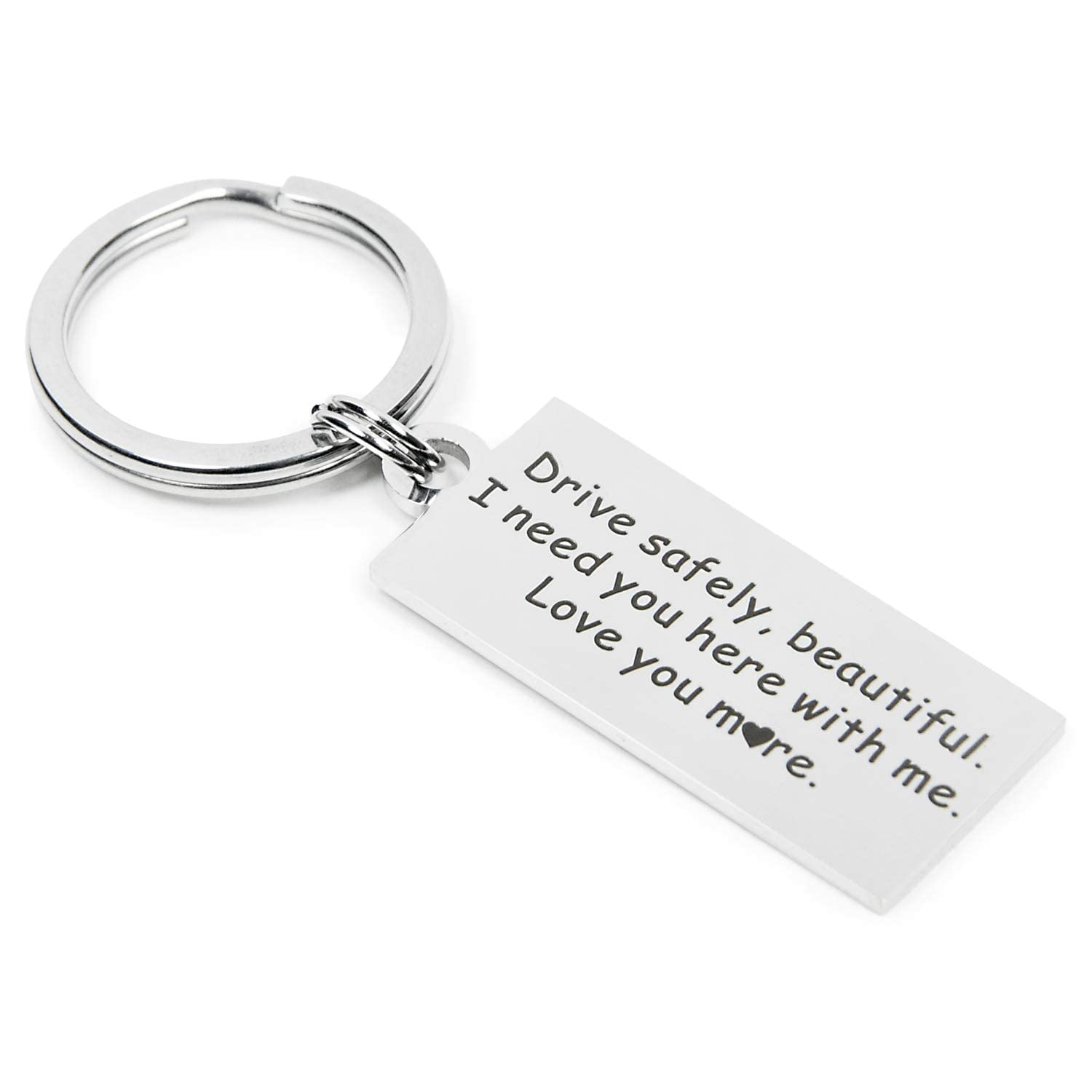 Drive Safe Keychain - Thoughtful Gifts for Husband, Dad & Boyfriend | Valentine's Day, Father's Day & Birthday Present | Perfect for Daily Commute & Long Distance Relationships