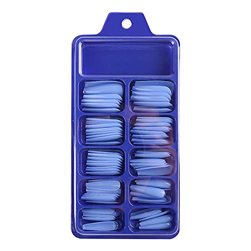 100 Pieces Pure Color Glossy Fake Nail Patches - Long False Press-On Nails for Professional Salon or Home Manicure | Perfect for Parties, Weddings, and Daily Wear