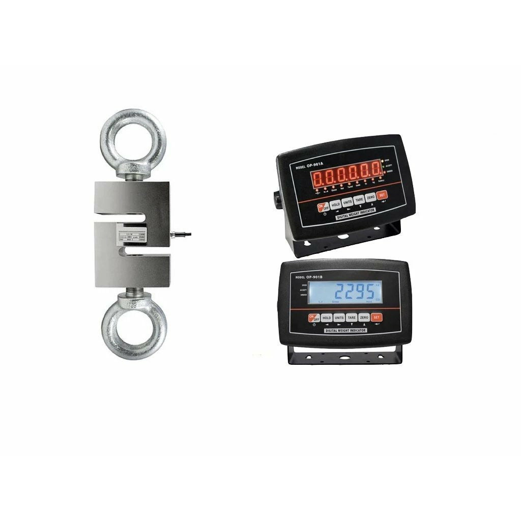 SellEton SL 926 Digital Hanging Scale (S Type) - 1000lb Capacity for Tension & Compression Testing | Perfect for Shipping, Farming, and Industrial Weighing