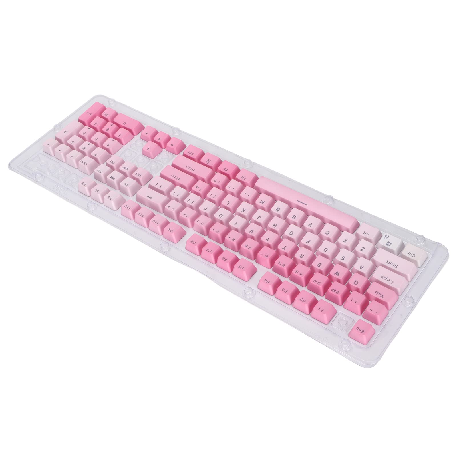 Pink and White PBT Keycaps Set - 104Pcs Matte Dye-Sublimated Custom Keycaps for 61/87/104 Keys Mechanical Keyboards | Valentine's Day Gift for Gamers & Typists | Perfect for Gaming, Office Work & Mechanical Keyboard Customization
