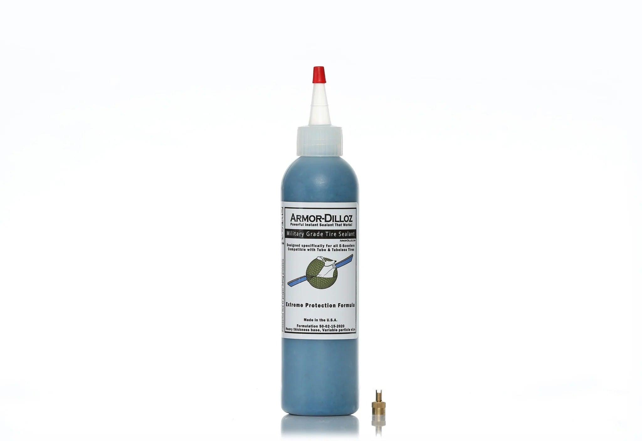 Blue Armor Dilloz Extreme Scooter Tire Sealant - Puncture Protection for Electric Scooters, Bikes & ATVs - Prevents Flat Tires on Rough Terrain & Urban Commuting