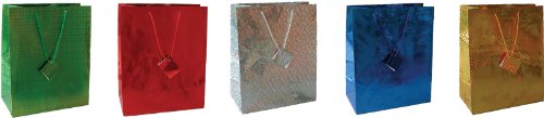 72-Piece Giant Holographic Gift Bags for Party Favors, Birthday Gifts, Wedding Decorations & Special Occasions