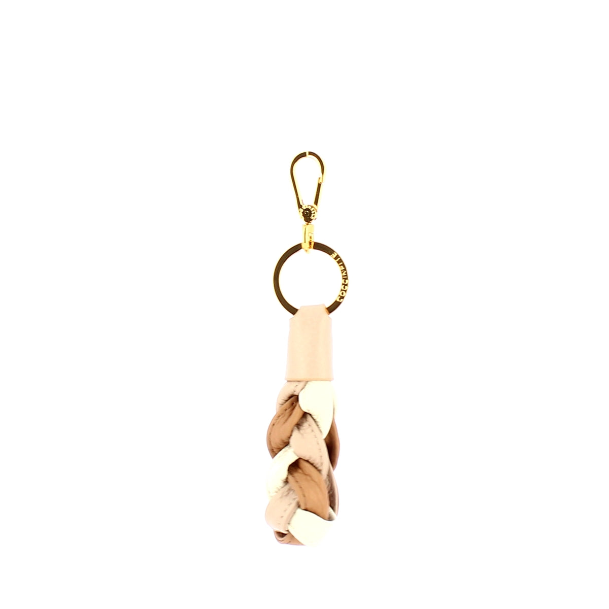 Coccinelle Boheme Multicolor Skin Rosette White Keychain N65410101 - Stylish Leather Key Holder for Women, Perfect for Handbags, Wallets & Everyday Use