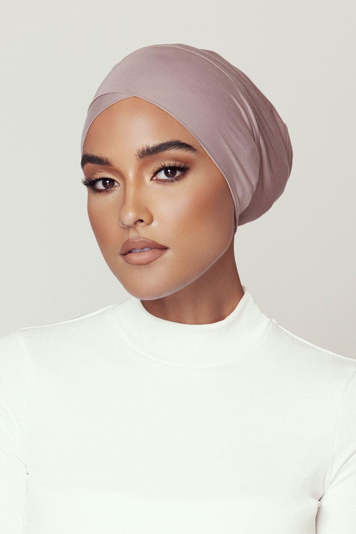 Zena Criss Cross Undercap in Camel Color - Breathable & Comfortable Muslim Hijab Undercap for Women - Perfect for Daily Wear, Prayer, and Modest Fashion