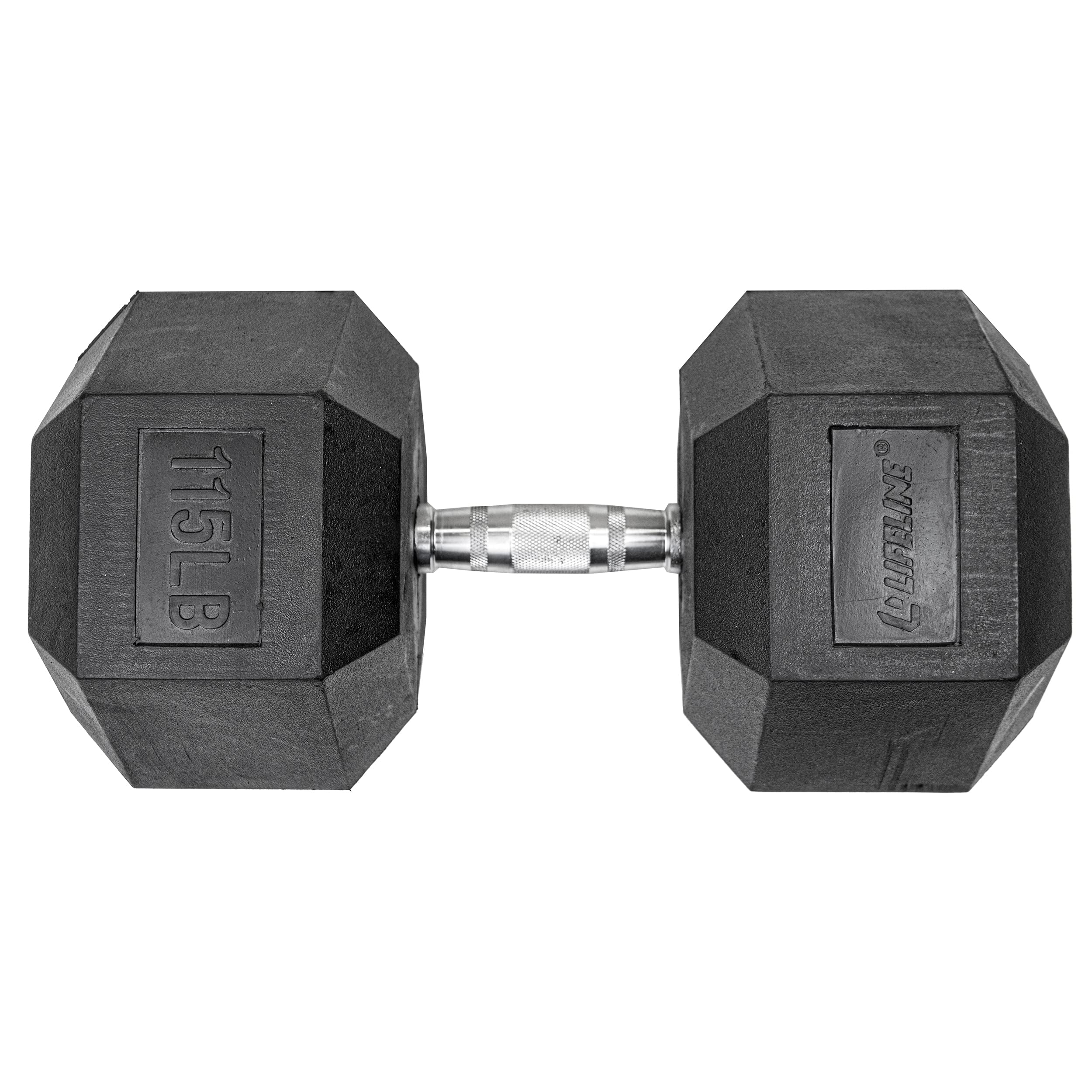 Premium Rubber Wrapped Hex Dumbbells - Ergonomic Knurled Handle for Home Gym & Strength Training - Lifeline Fitness Weight Set for CrossFit, Bodybuilding & Functional Fitness Workouts