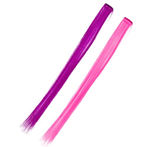 FRCOLOR 10Pcs Rainbow Hair Tinsel Extensions - Clip-in Straight Synthetic Hair Tinsels for Women | Perfect for Parties, Festivals, Cosplay & Everyday Glam
