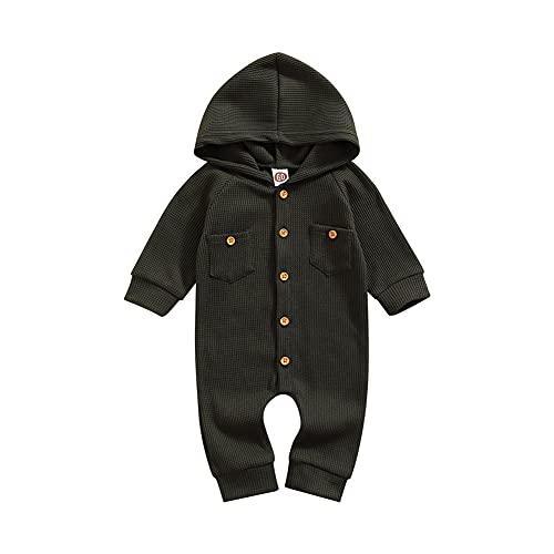 AYALINGGO Newborn Baby Knit Hoodie Romper - Long Sleeve Jumpsuit with Pocket for Boys & Girls | Soft Boho Knitted Outfit for Photoshoots, Family Gatherings & Cozy Winter Wear