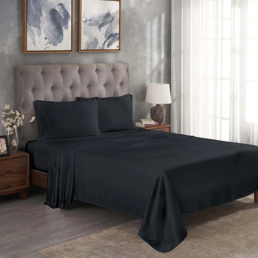 Premium 300 Thread Count Modal Bed Sheet Set from Beechwood - Deep Pocket Fitted Sheets for Queen/King Size Beds - Ultra Soft & Breathable Bedding for All-Season Comfort