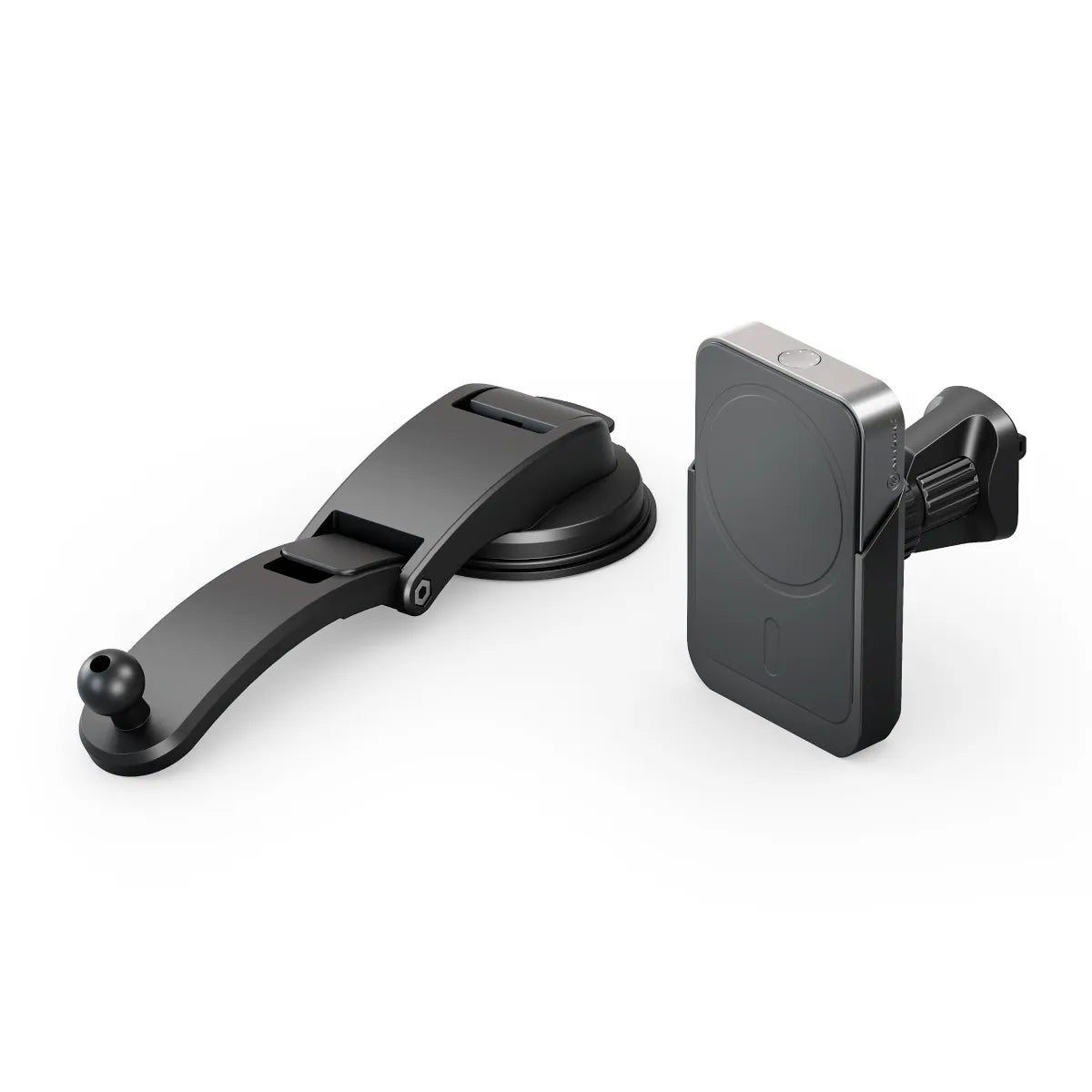Matrix+ Universal Wireless Car Charger with Wireless Power Bank - Air Vent & Dashboard Phone Mount for iPhone, Samsung, Android - Fast Charging for Commuting, Road Trips & Travel