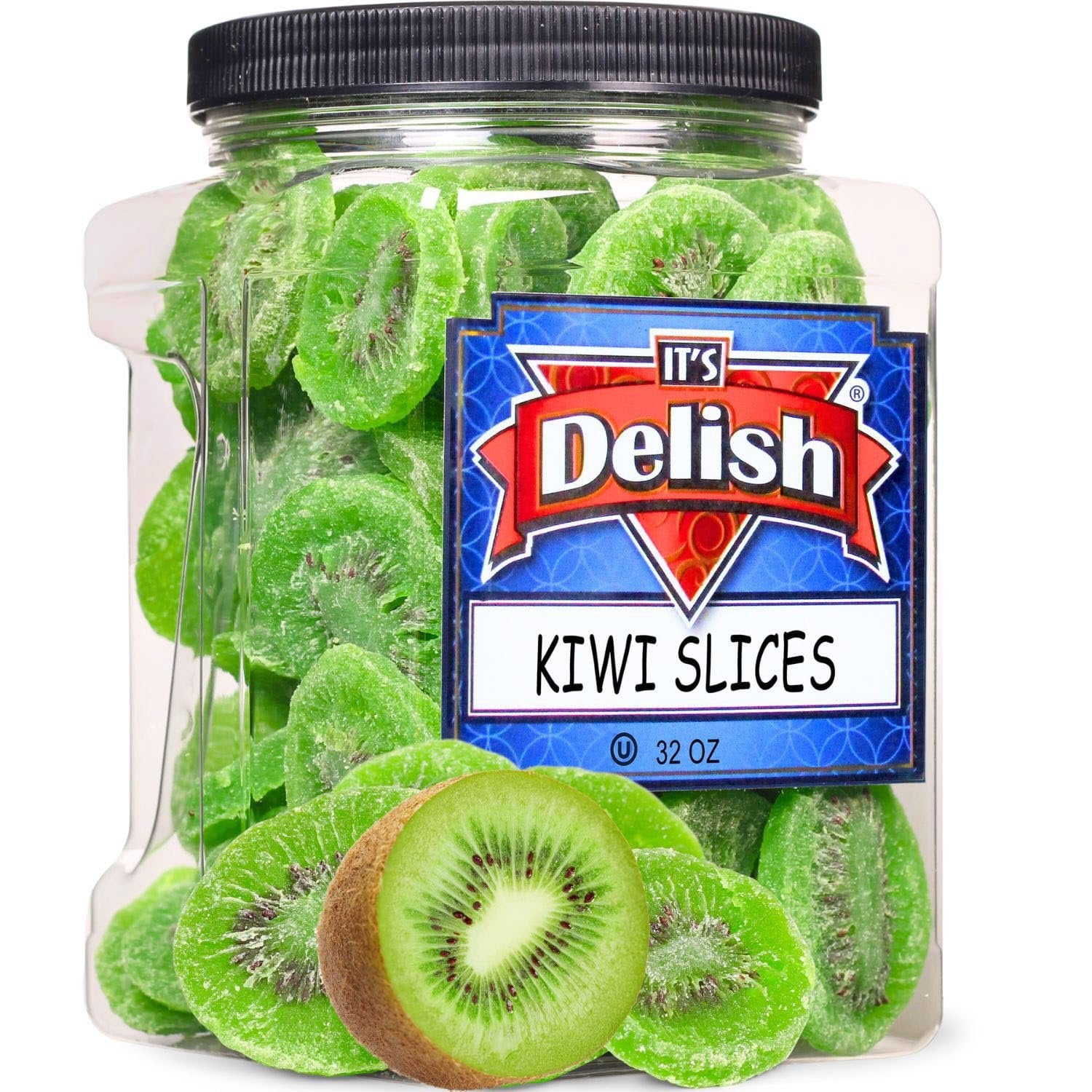 Premium Dried Kiwi Slices - 32 OZ Jumbo Resealable Bag | Natural Sweet Snack for Hiking, Baking & Healthy Eating | Gluten-Free Vegan Fruit Treat