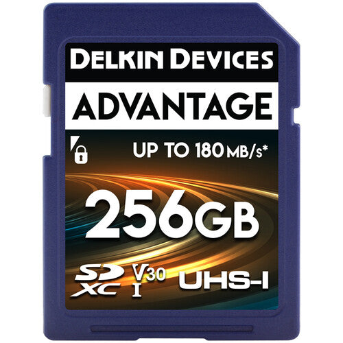 Delkin DSAV3256 256GB UHS-I SDXC Memory Card - High Speed Class 10 for DSLR Cameras, Drones & Action Cameras - Perfect for 4K Video Recording & Burst Mode Photography