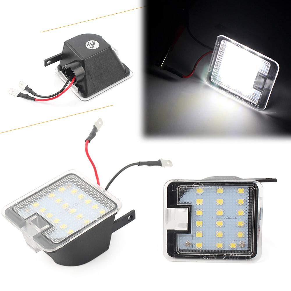 Bright White LED Car Puddle Lights - Under Mirror Courtesy Lamps for Ford Kuga (2008-2012) & Escape (2015-2016) - Waterproof Door Welcome Lights for Nighttime Safety & Style