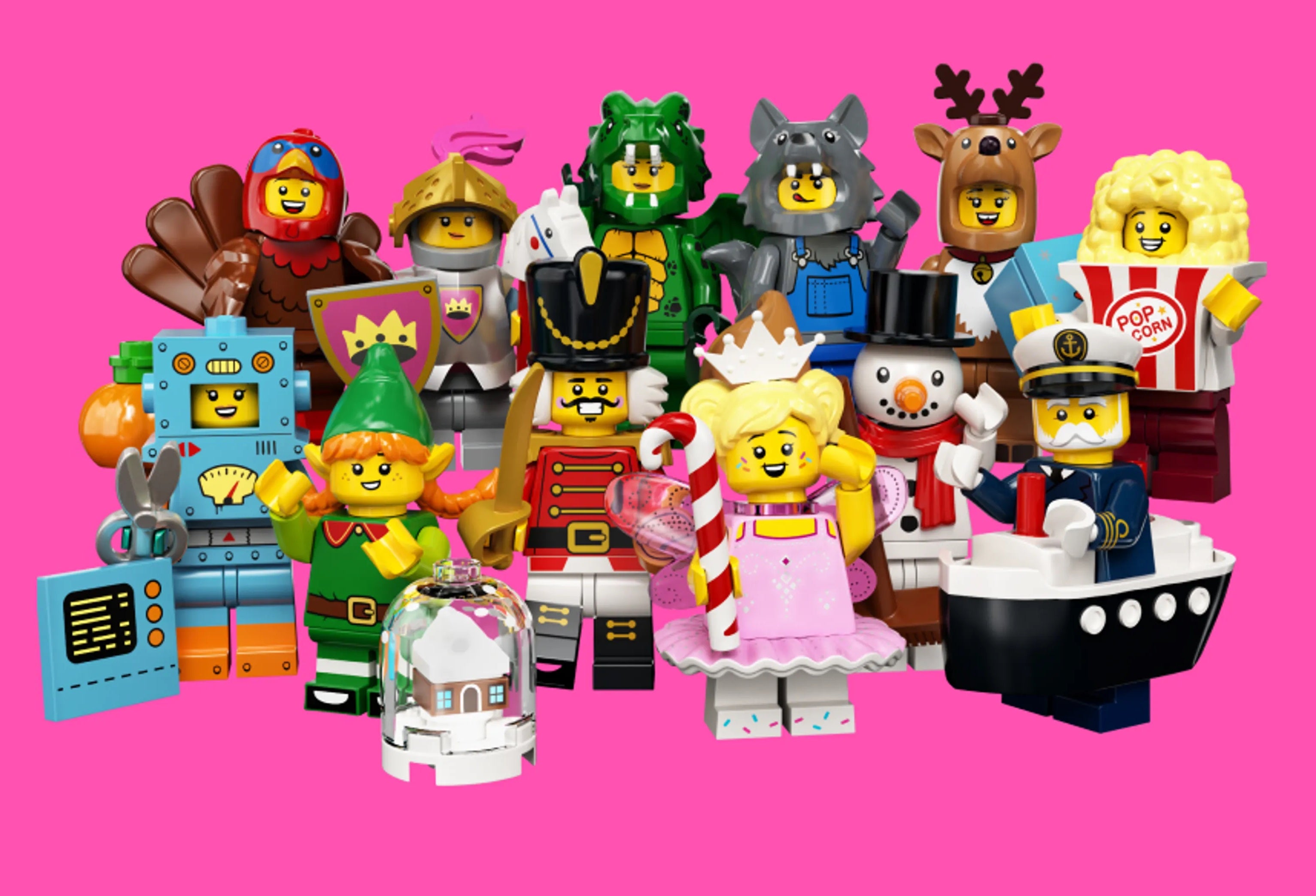LEGO Minifigures Series 23 Complete Set (71034) - 12 Unique Collectible LEGO Characters for Display, Play & Gifts