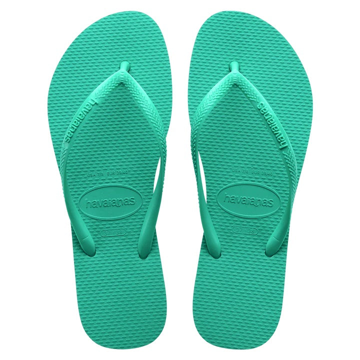 Havaianas Slim Basic Flip Flops for Adults - Comfortable & Lightweight Sandals in Virtual Green | Perfect for Beach, Pool, and Summer Outfits