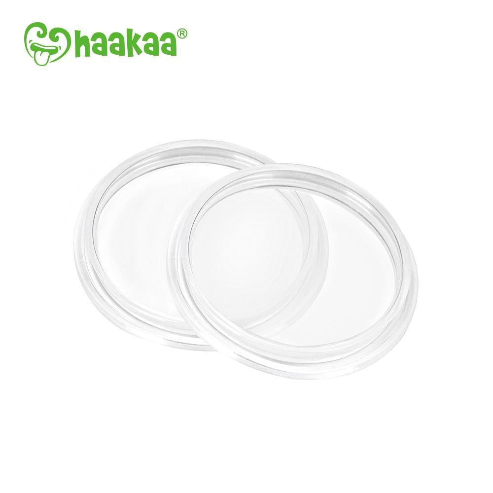 Haakaa Gen 3 Silicone Breast Pump Bottle Sealing Discs - 2 Pack - Leak-Proof Storage Lids for Breast Milk - Perfect for Travel, Work & Baby Feeding