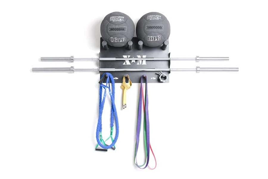 Xtreme Monkey Universal Wall Mount Weight Storage Rack - Heavy Duty Gym Equipment Organizer for Dumbbells, Kettlebells & Home Workout Accessories - Perfect for Garage, Basement & Home Gym Organization