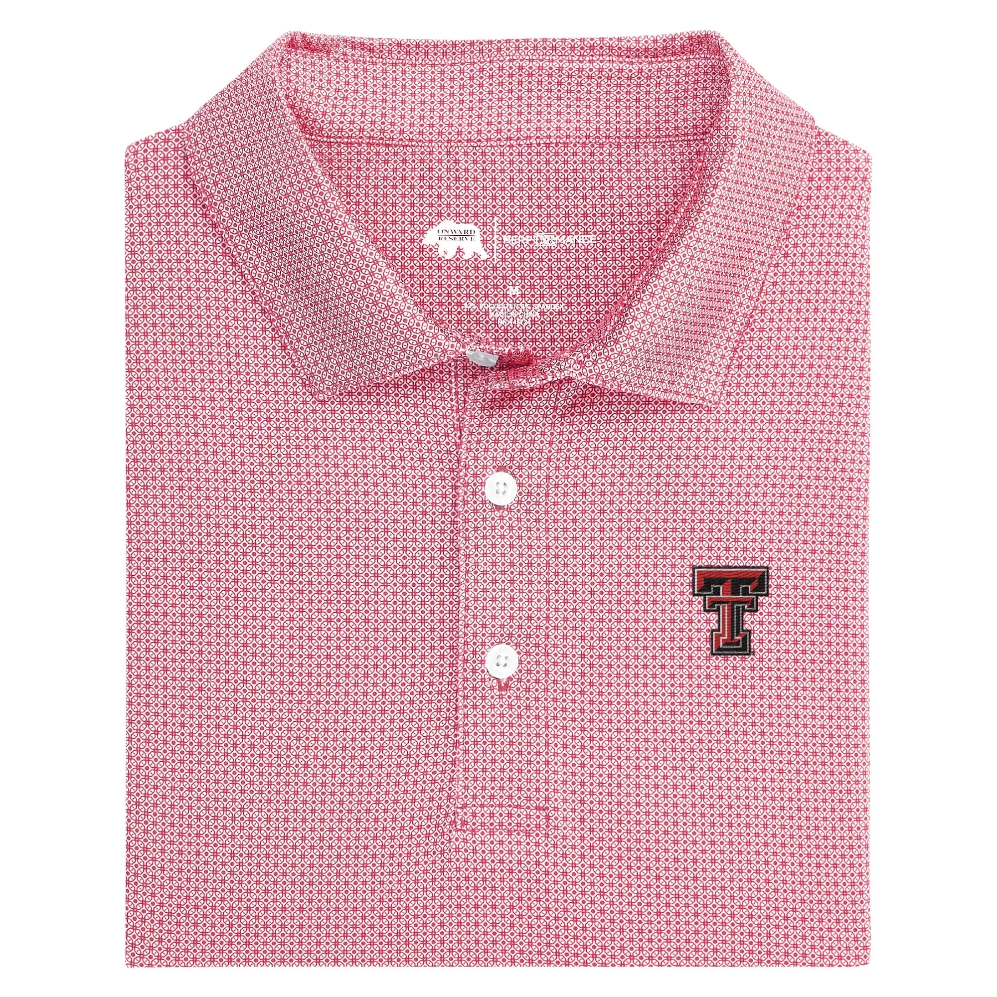 Texas Tech Red Raiders Printed Performance Polo Shirt for Men - Moisture Wicking, Breathable, Quick Dry - Perfect for Golf, Sports & Casual Wear