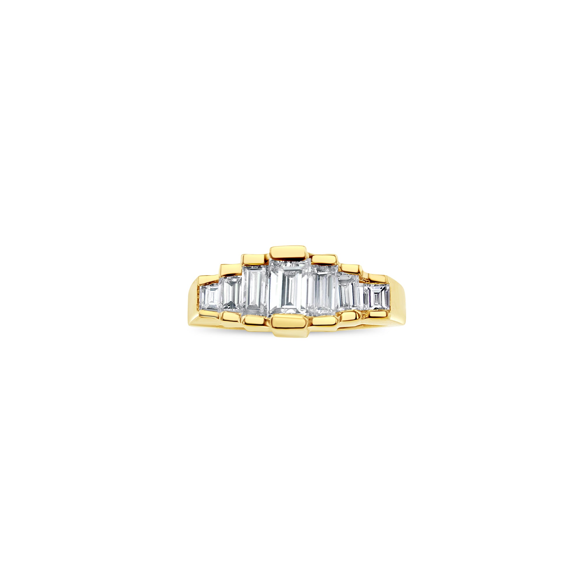 Exquisite Emerald Cut Fay Baguette Diamond Engagement Ring - 14K White Gold Vintage Style Wedding Band for Women - Perfect for Proposals, Anniversaries & Romantic Occasions