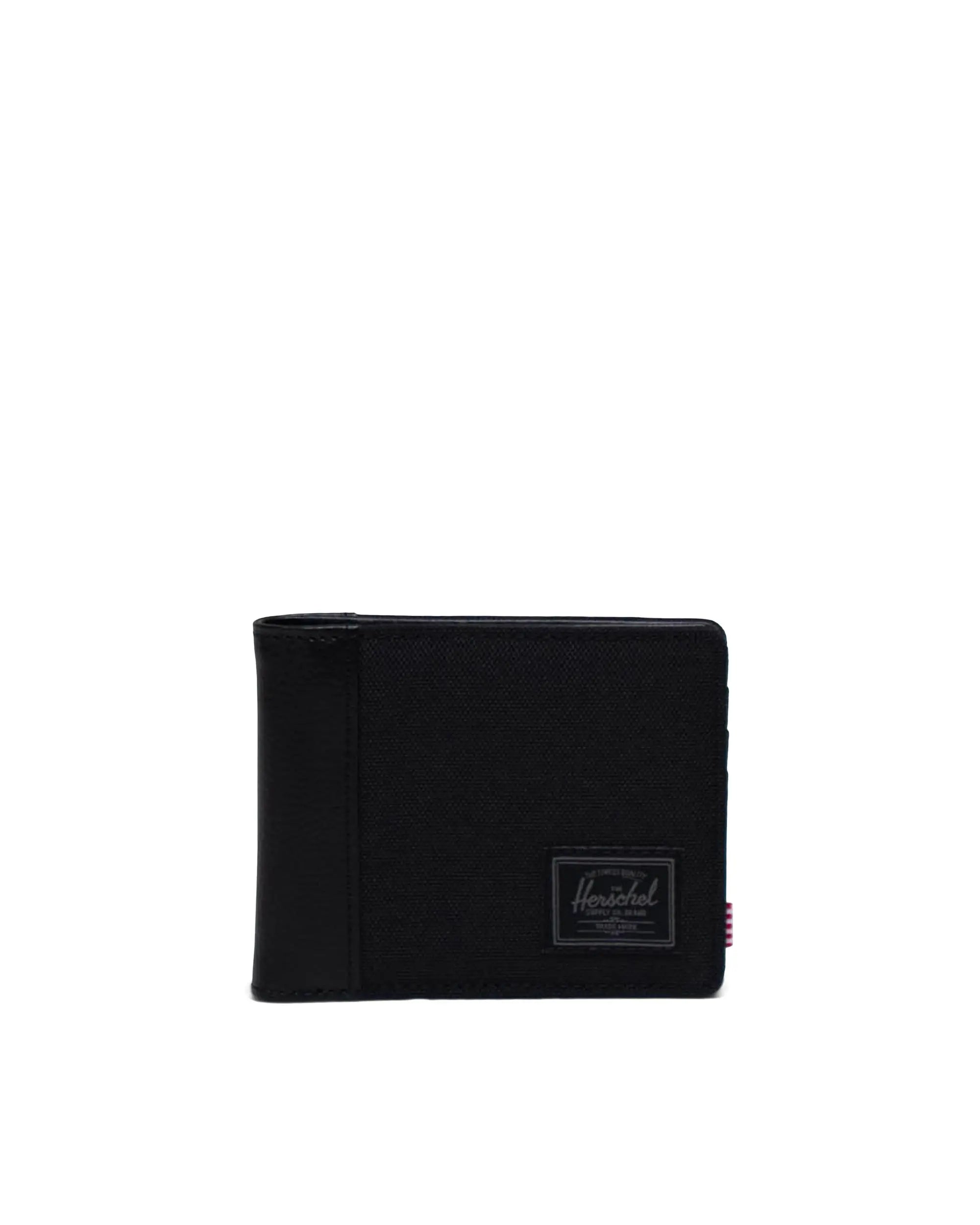 Herschel Hank Wallet - Slim RFID Blocking Leather Wallet for Men - Black Tonal - Perfect for Everyday Carry, Travel & Minimalist Lifestyle