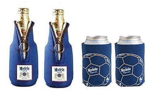 Modelo Especial Beer Bottle & Can Cooler Set of 4 - Insulated Sleeves for Bottles and Cans, Perfect for Soccer Games, BBQs, and Outdoor Parties