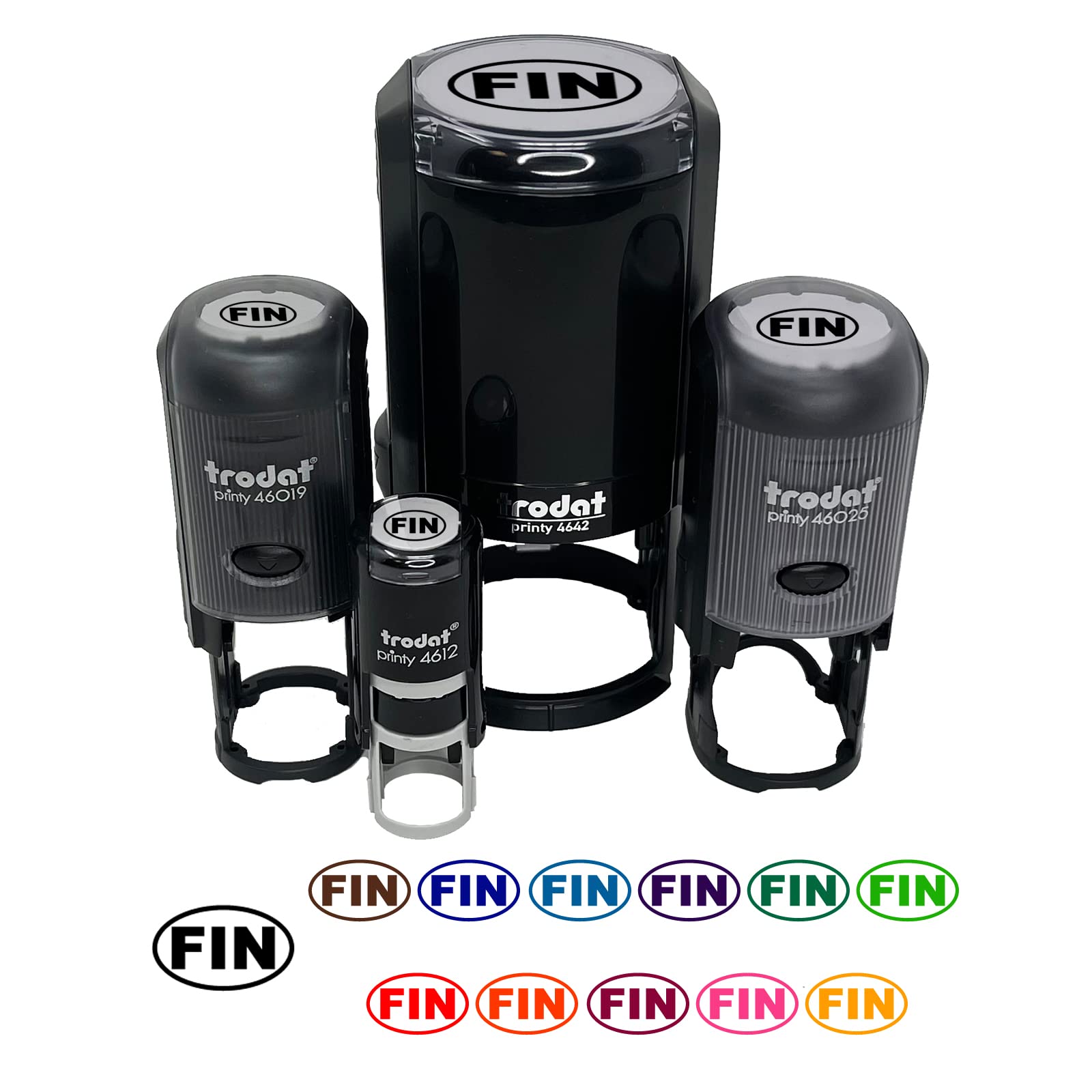 Finland FIN Self-Inking Rubber Stamp - 1 Inch Medium Size with Black Ink - Perfect for Crafting, Planner Organization, Document Marking & DIY Projects