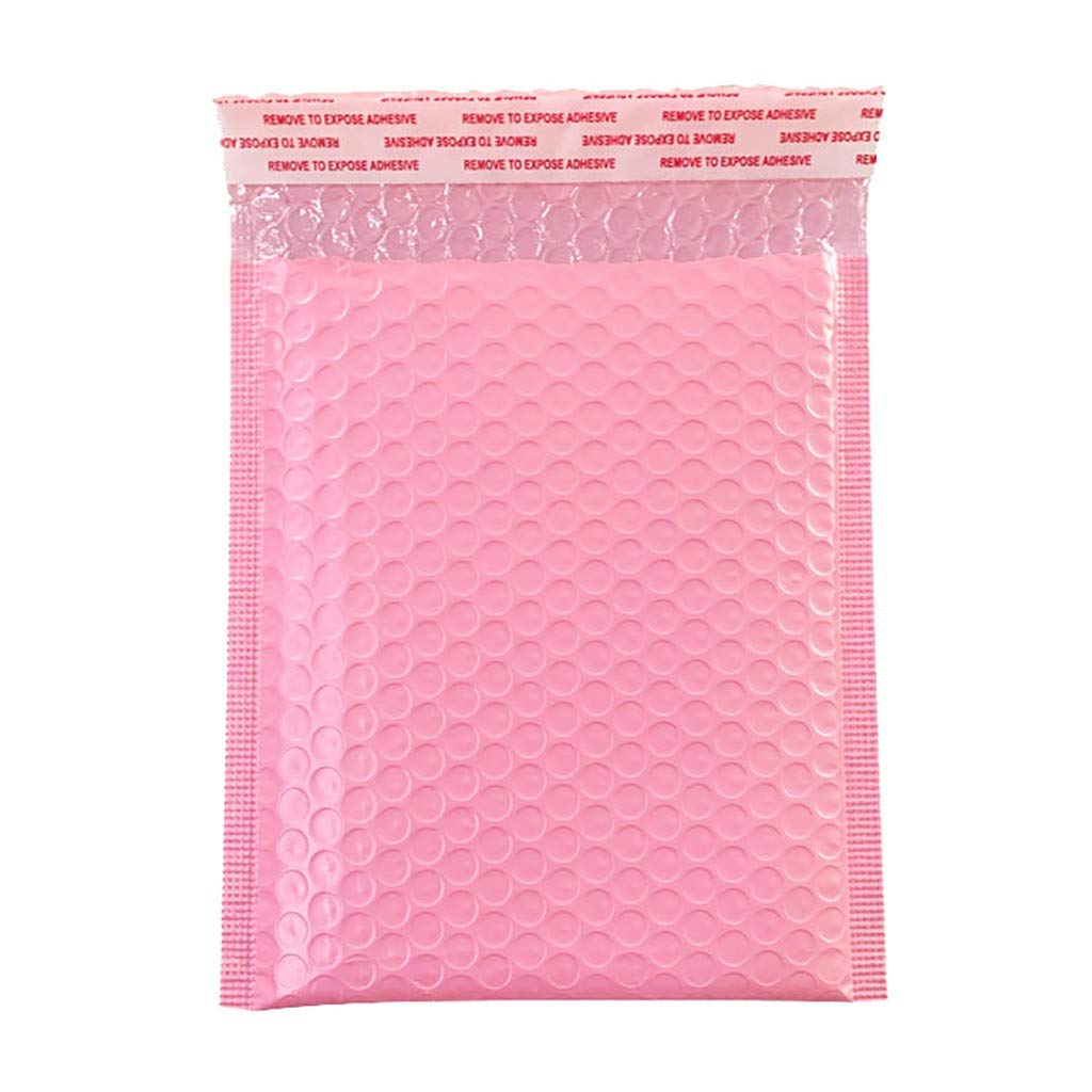 50Pcs Pink Bubble Mailers - Self Seal Padded Poly Envelopes for Shipping & Storage | Perfect for Ecommerce, Housekeeping & Under Bed Organizers | Durable Plastic Containers with Lids (One Size)