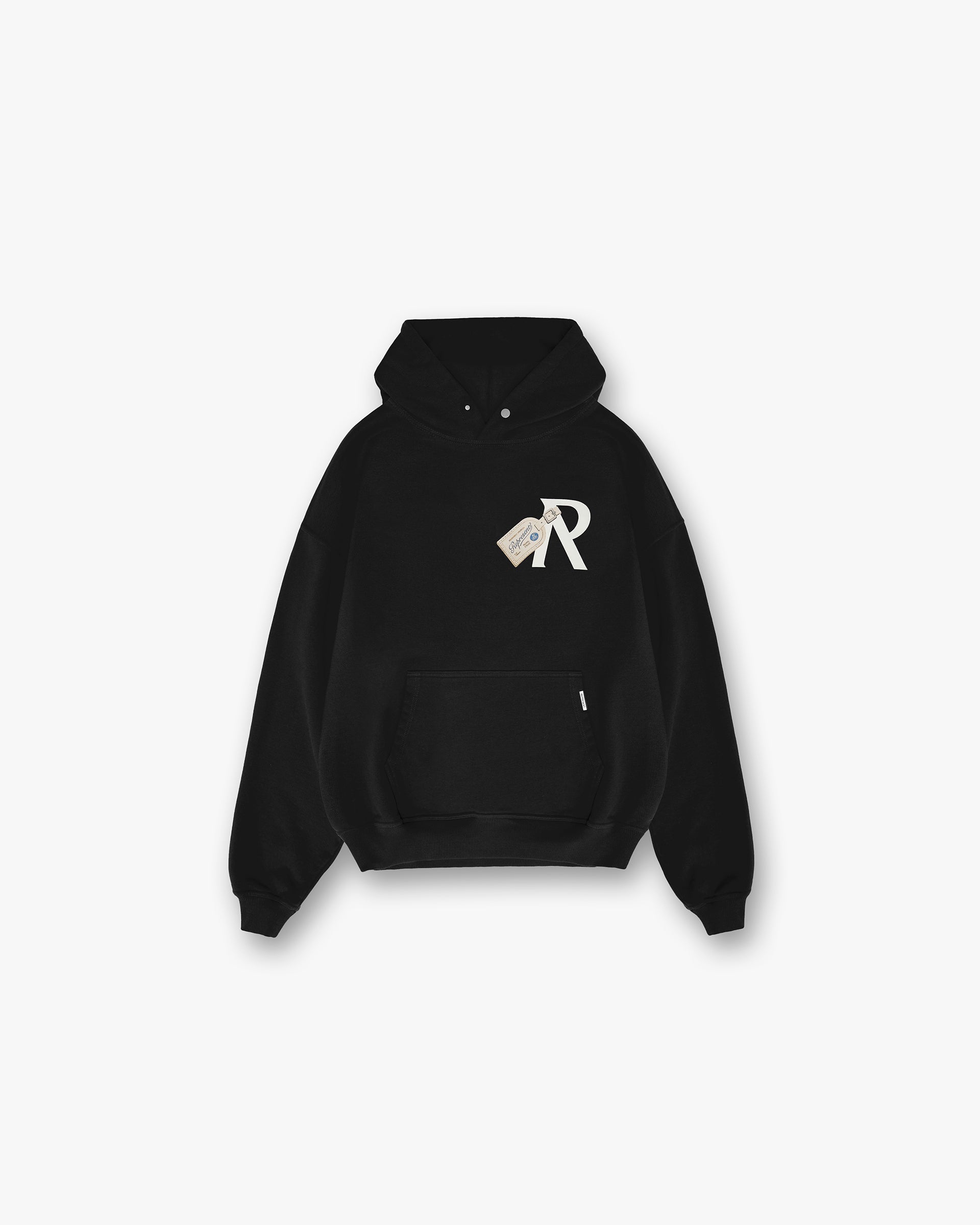 Jet Black Luggage Tag Hoodie - Stylish & Durable Travel Hooded Sweatshirt for Airports & Adventures