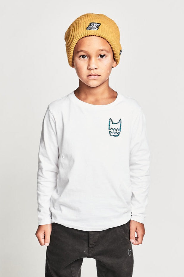 Boys Munster Kids Glow-in-the-Dark T-Shirt - White | Fun Graphic Tee for Halloween, Parties & Everyday Wear
