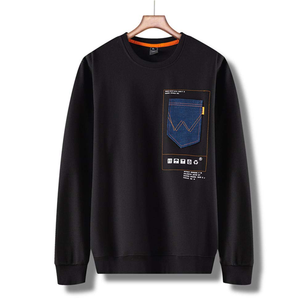 Big and Tall Men's Ultimate Crewneck Sweatshirt - Soft Velvet-Lined Long Sleeve Plus Size Sweater for Winter | Cozy Casual Wear for Cold Weather & Lounge Comfort