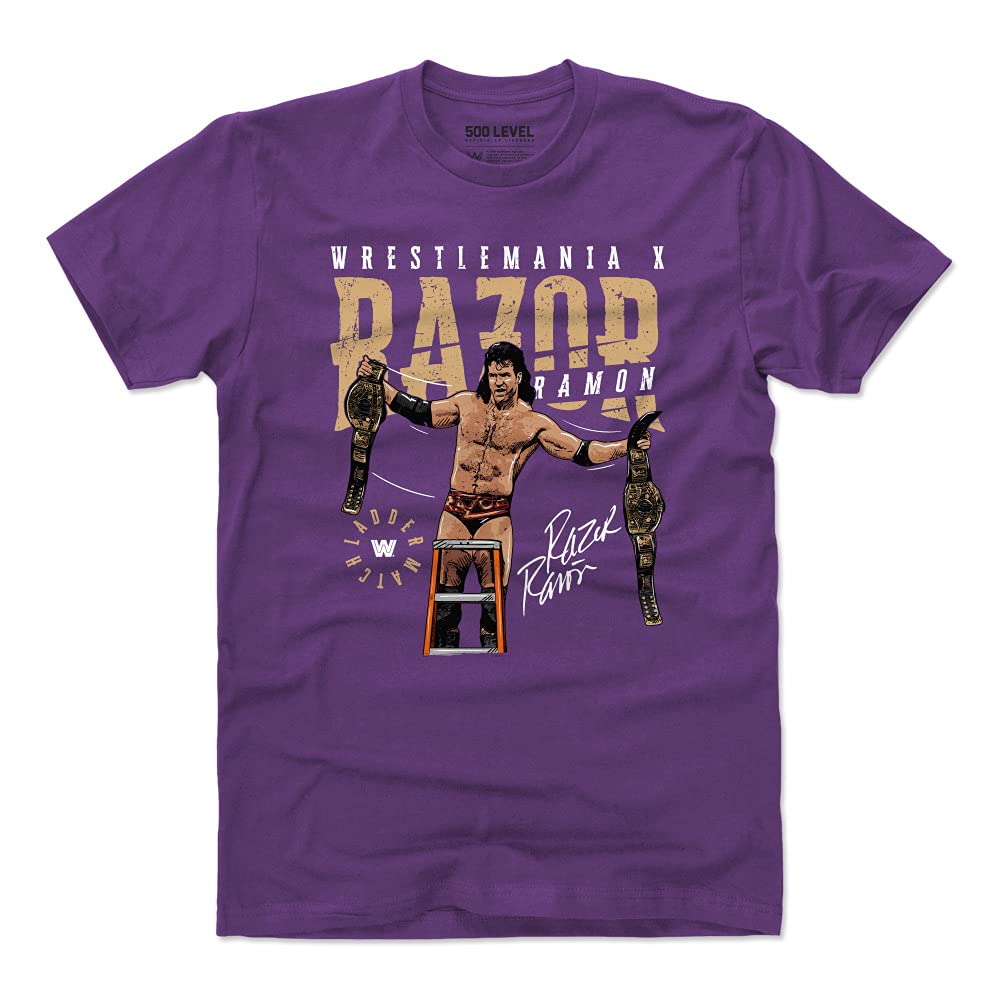 500 LEVEL Razor Ramon WWE Wrestling Shirt for Men - Official WWE Apparel - Perfect for Ladder Matches & Wrestling Events - Great Gift for WWE Fans