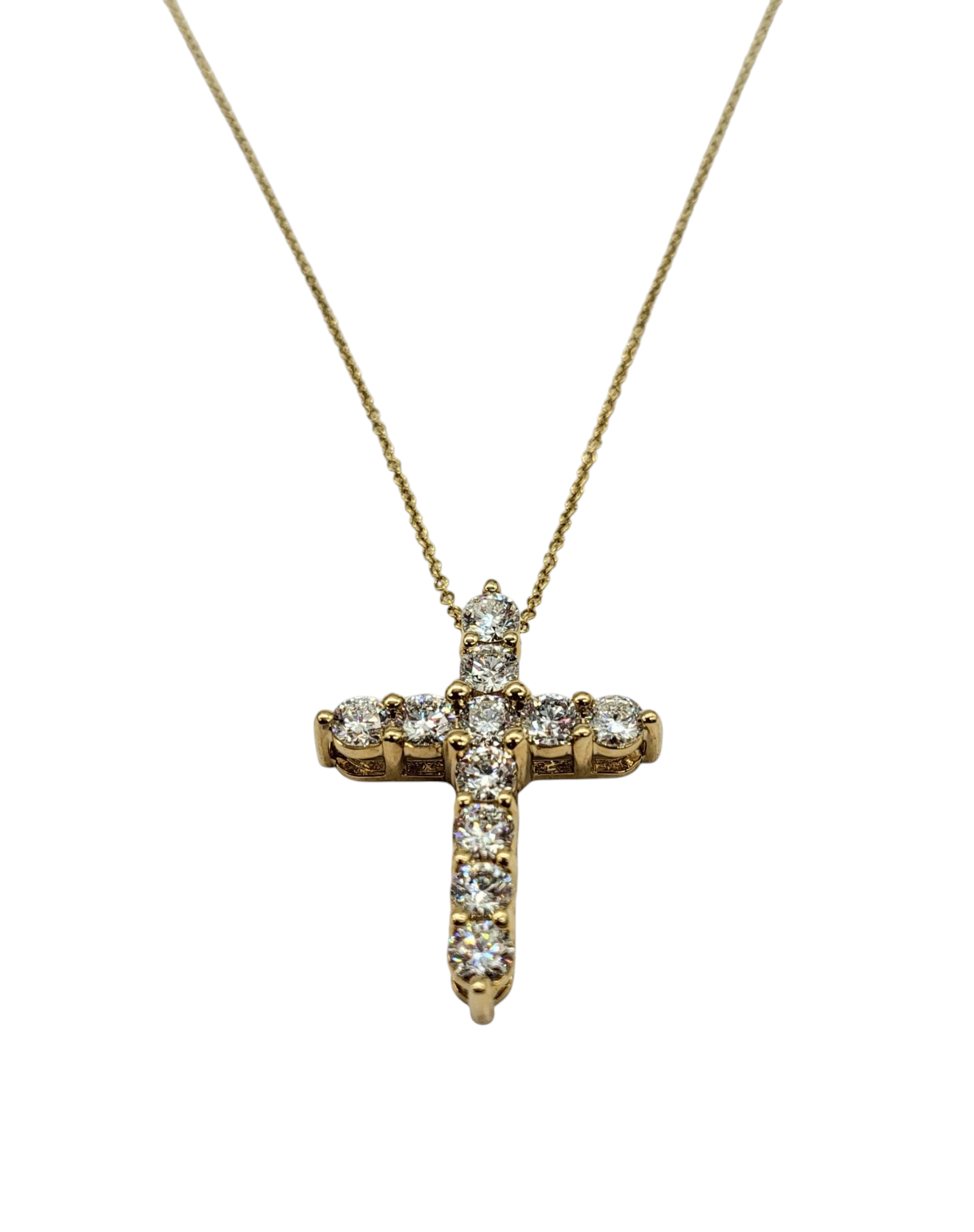 2 Carat Lab-Grown Diamond Cross Pendant Necklace for Women - Elegant 925 Sterling Silver Chain - Perfect for Gifts, Anniversaries & Special Occasions