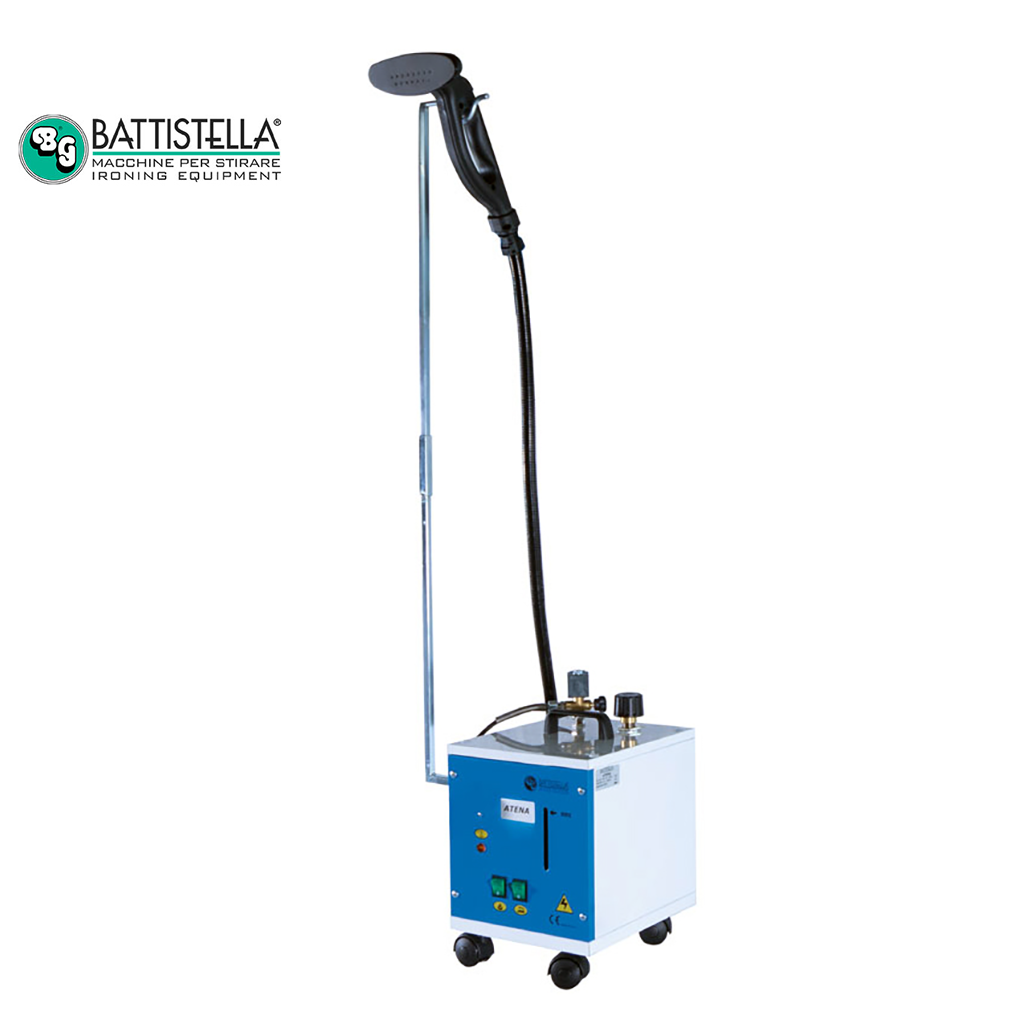 Battistella Atena Garment Steamer for Clothes - Powerful Handheld Fabric Steamer with Fast Heating for Wrinkles Removal - Perfect for Travel, Home, and Professional Use