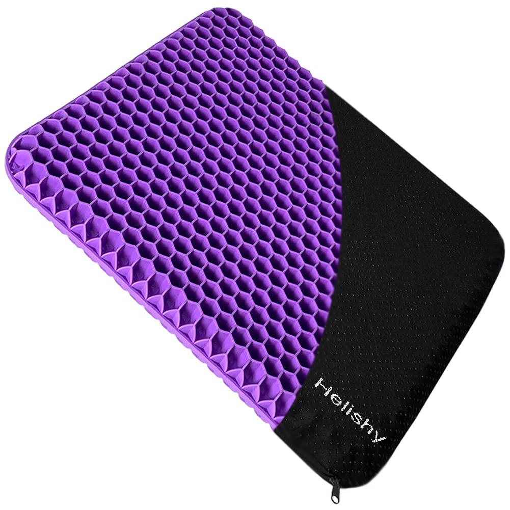 Premium Gel-Enhanced Orthopedic Seat Cushion - Extra Thick Non-Slip Office & Car Chair Pad - Tailbone & Coccyx Support for Sciatica Pain Relief - Ideal for Long Sitting, Driving, Wheelchair Use & Back Pain Sufferers