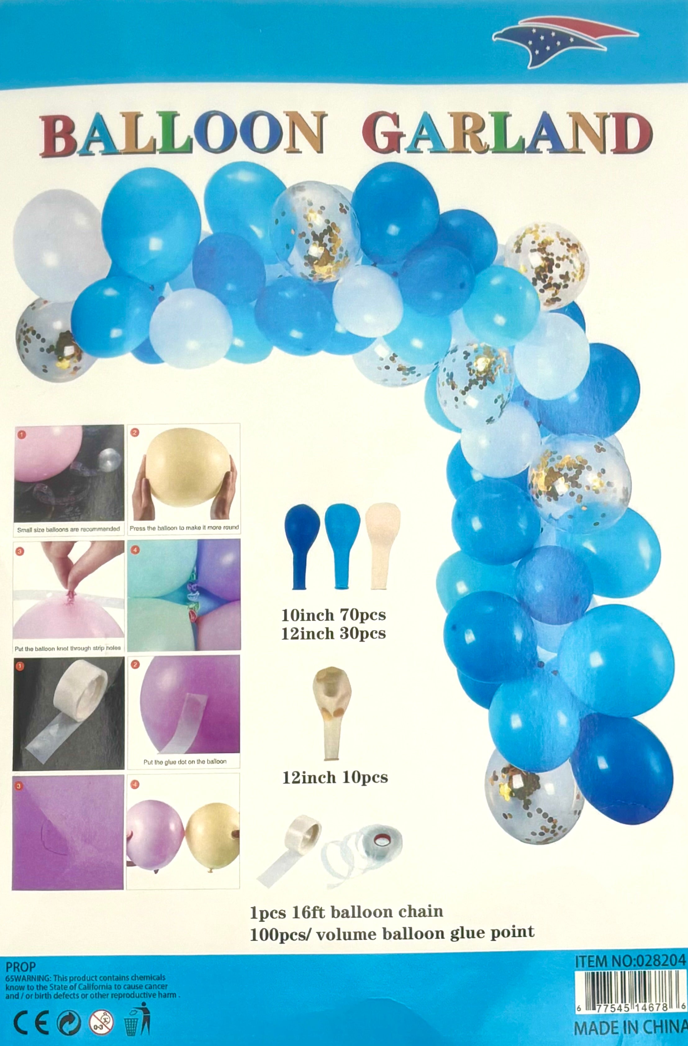 Blue Balloon Garland Kit - 1 Count | Premium Party Decor for Birthdays, Weddings & Baby Showers