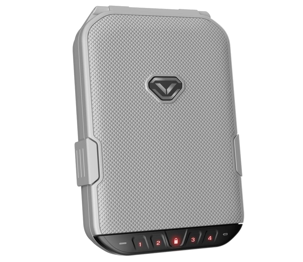 VAULTEK LifePod Secure Waterproof Travel Case - Rugged Electronic Lock Box for Handguns, Valuables & Travel Essentials | Portable Organizer with Backlit Keypad (Alpine White) | Ideal for Air Travel, Camping & Home Security