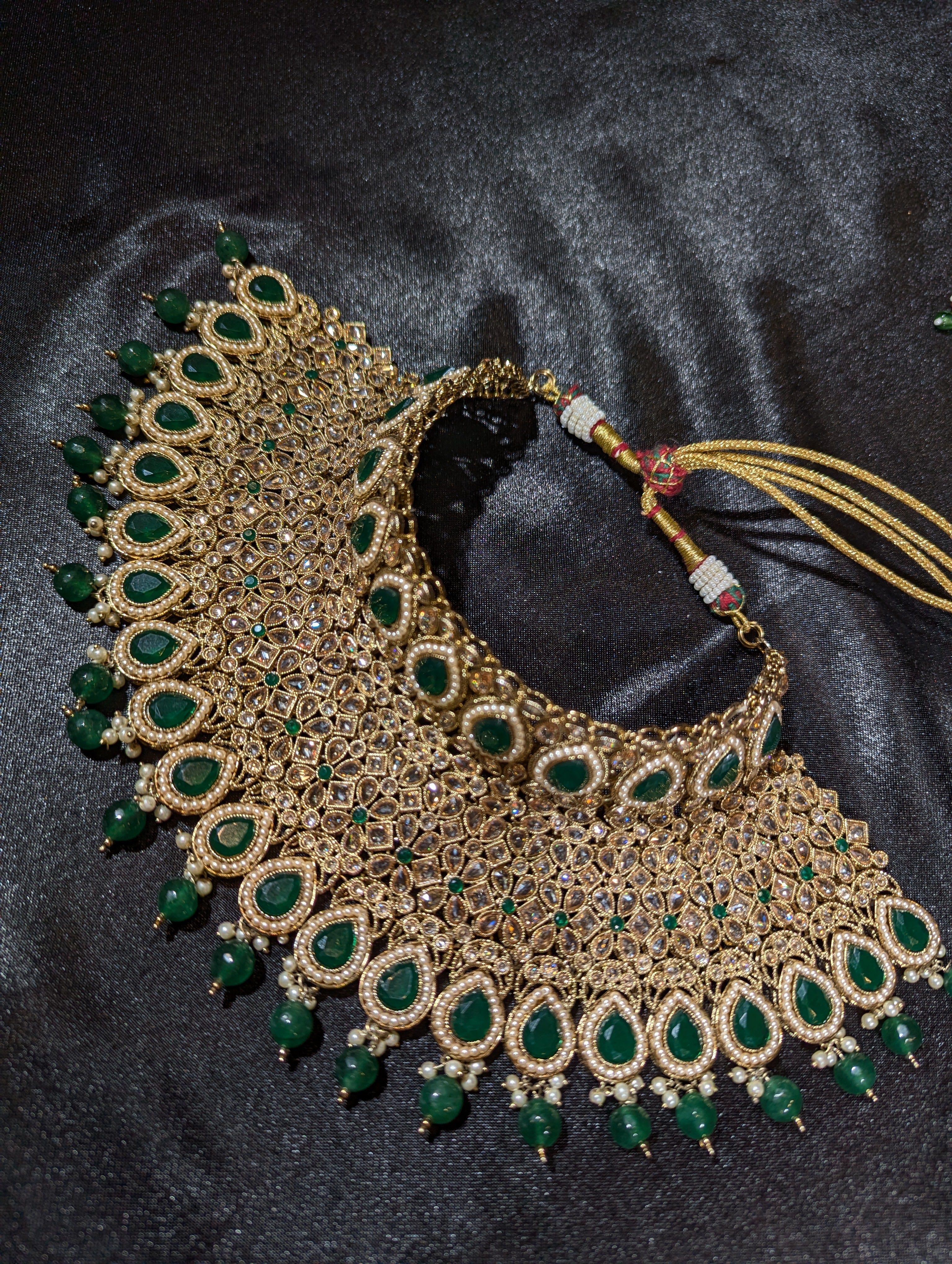 Myra Polki Bridal Jewelry Set - Exquisite Handmade Indian Wedding Necklace, Earrings & Maang Tikka for Brides | Perfect for Weddings, Engagements & Special Occasions