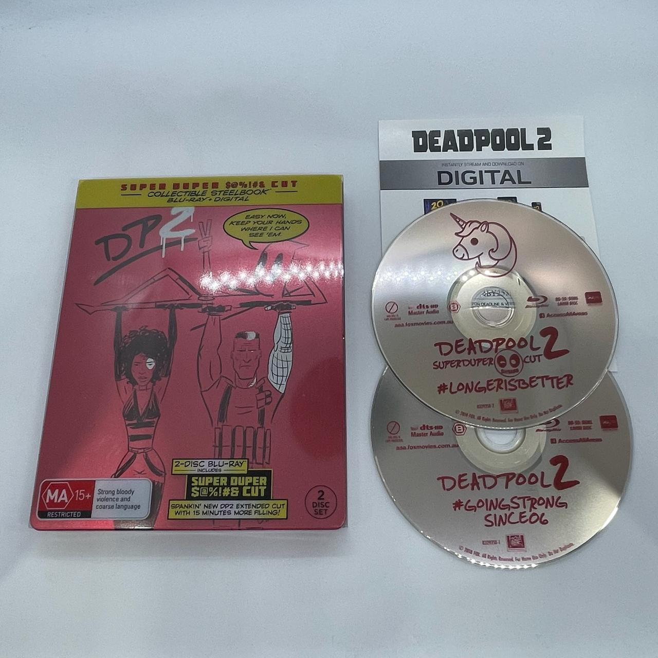 Deadpool 2 Collector's Edition Steelbook Blu-ray - Limited Edition Marvel Movie for Home Theater & Gift for Superhero Fans
