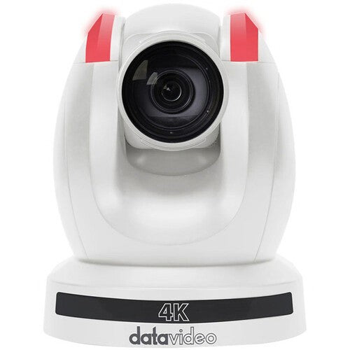 Datavideo PTC 305TW 20x 4K HDBaseT PTZ Camera with Auto Tracking - Professional White PTZ Video Conference Camera for Live Streaming, Church Services & Remote Meetings