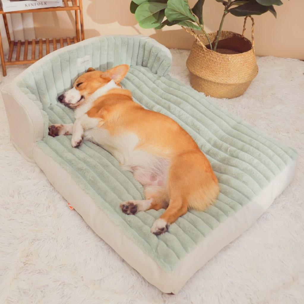 Premium Rabbit Fluff Soft Pet Bed for Cats & Dogs - Ultra Plush Moss Green Pet Bed - Cozy & Washable for Indoor Use, Perfect for Beds, Couches & Pet Carriers