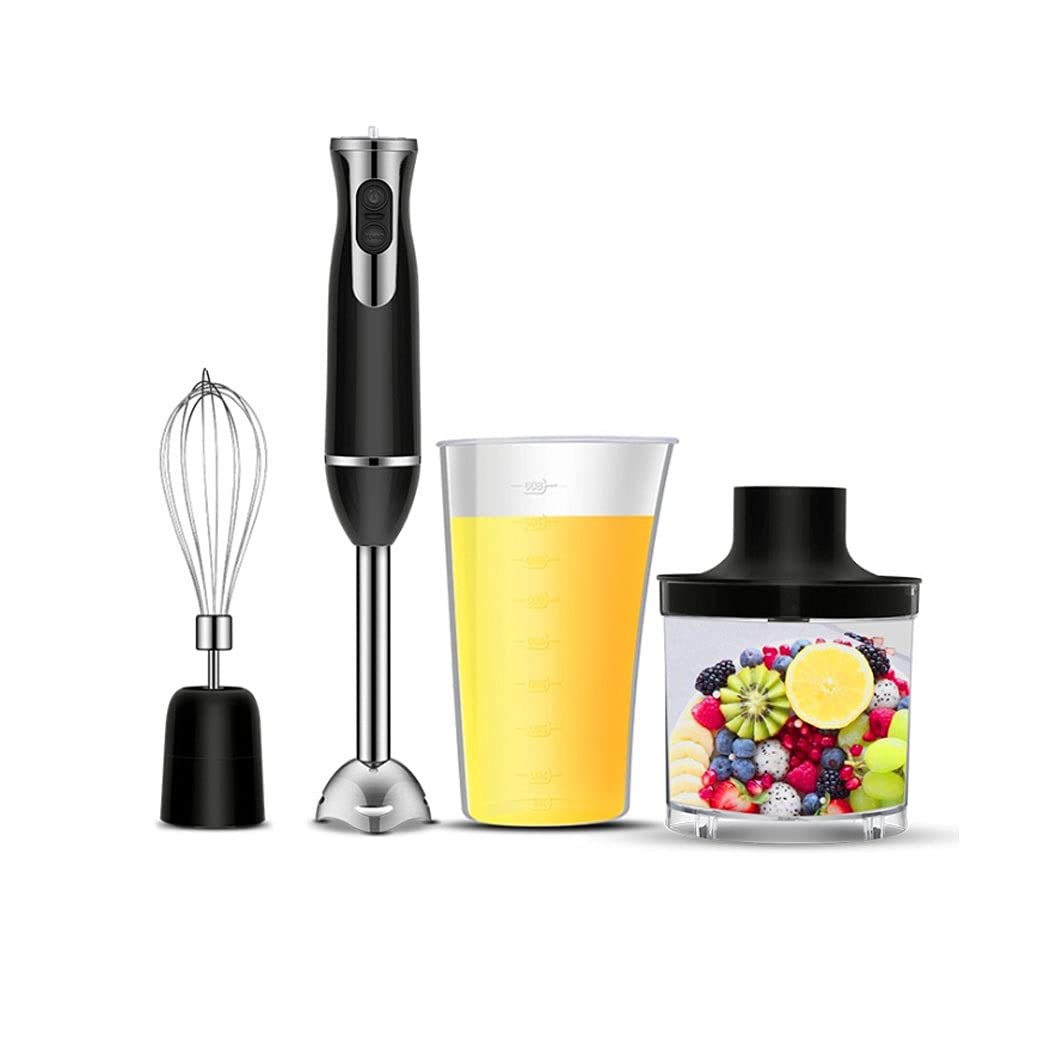 CHENGGUAN 2-Speed Immersion Hand Blender with 700ml Food Container - Powerful Stick Blender for Pureeing, Chopping & Whisking - Perfect for Baby Food, Soups & Smoothies - Ideal Kitchen Tool for Home Cooking & Meal Prep