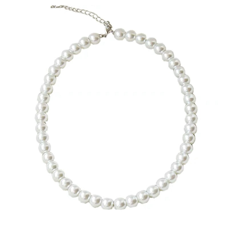 Elegant Classic Pearl Necklace with Infinity Wrap Gown - Perfect for Weddings, Prom & Formal Events