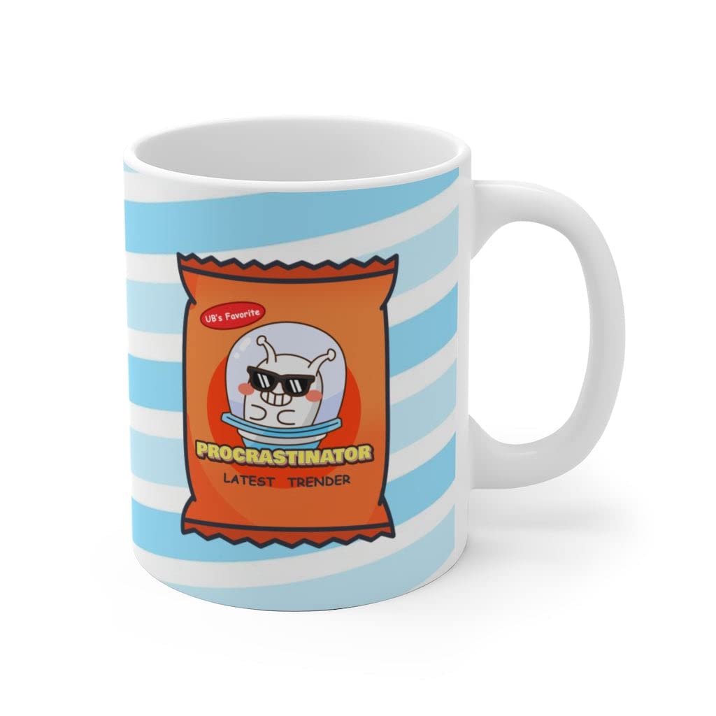 15 oz Ceramic Motivational Coffee Mug - UB Alien Design with C Handle for Tea, Hot Chocolate & Productivity - Perfect Gift for Office, Home & Coworkers - Ideal for Morning Coffee, Office Breaks & Relaxing Evenings