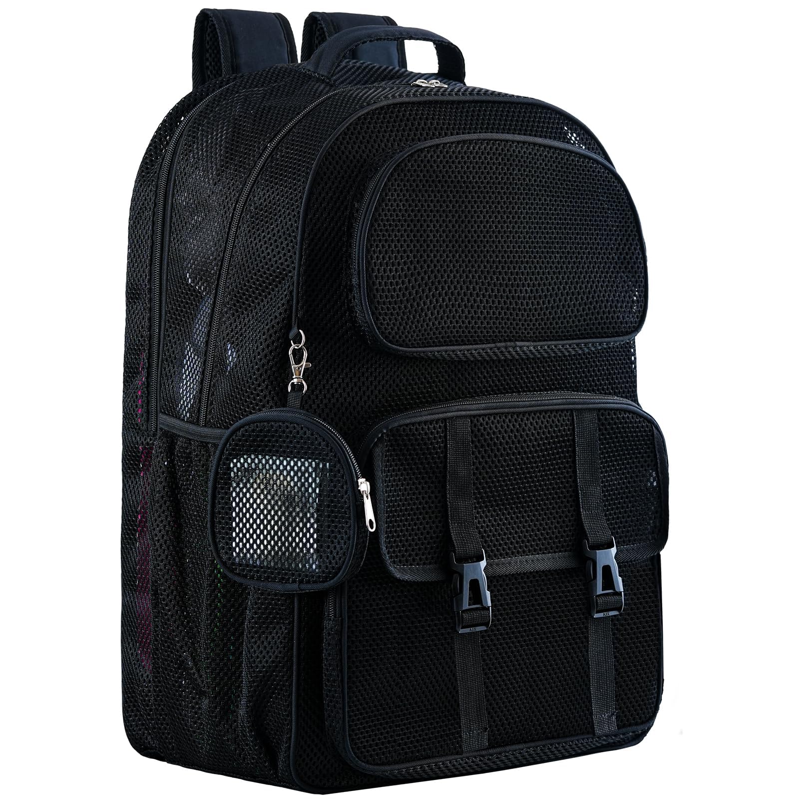 Durable Mesh Backpack for School, Travel & Sports - Clear See-Through Backpack for Women & Men - 3 Size Options - Perfect for Students, Gym, Beach & Outdoor Adventures