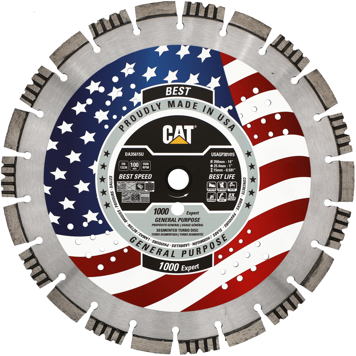 Cat® Expert Diamond Blade - 10 Inch Premium Cutting Disc for Concrete, Brick & Tile - Free Shipping - Perfect for Construction, Masonry & DIY Projects