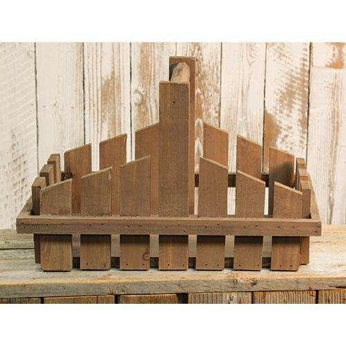 Handmade Wooden Basket with Sturdy Handle - Perfect for Picnics, Storage & Home Decor