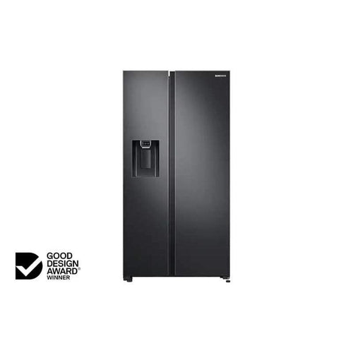 Samsung 676L Side by Side Refrigerator SRS673DMB - Energy Efficient French Door Fridge with Ice Maker, Perfect for Large Families & Open Kitchen Designs