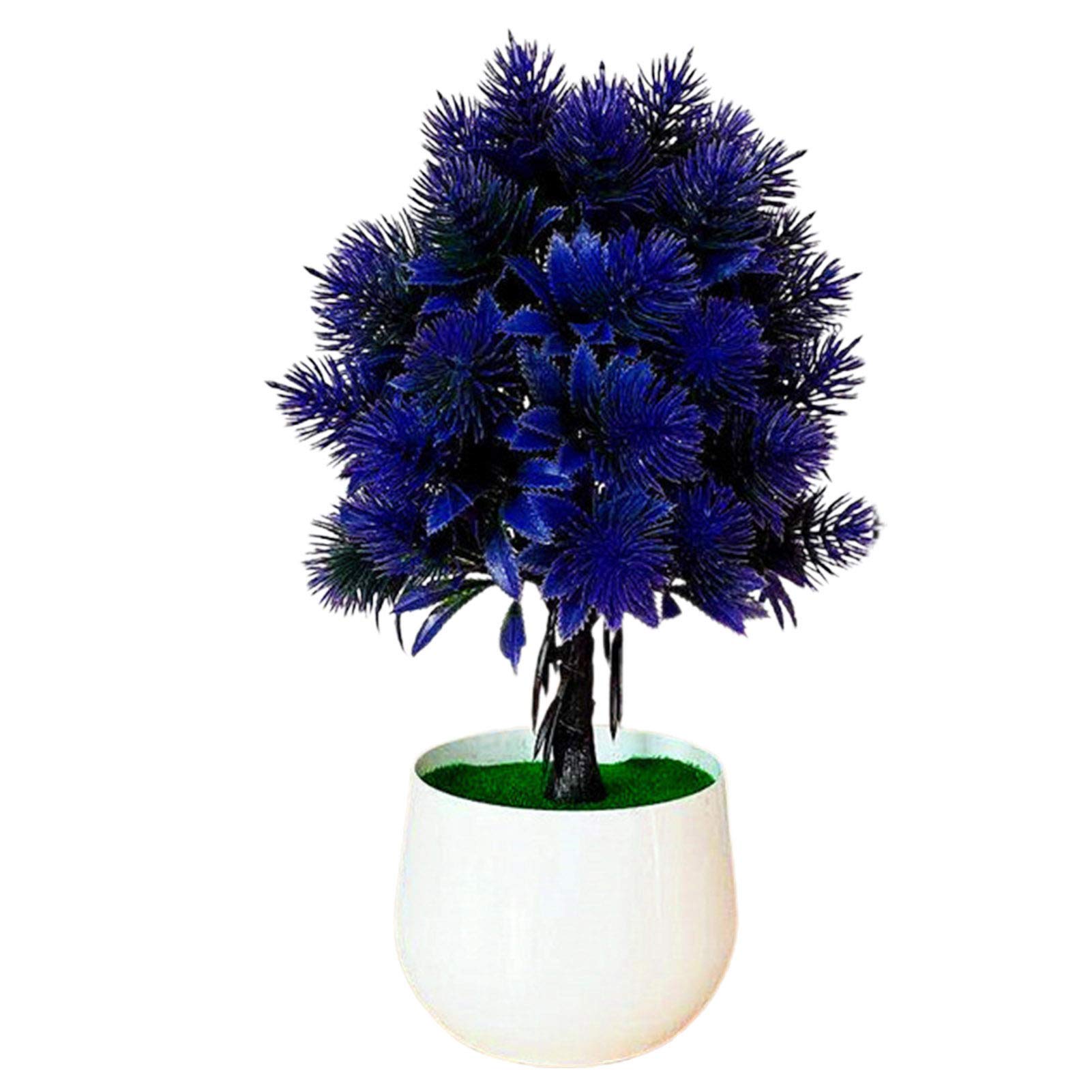 Mosichi Artificial Orchid Plant - Purple Fake Flowers for Home Decor, Waterproof Plastic Potted Plant for DIY Crafts, Office & Living Room Decoration