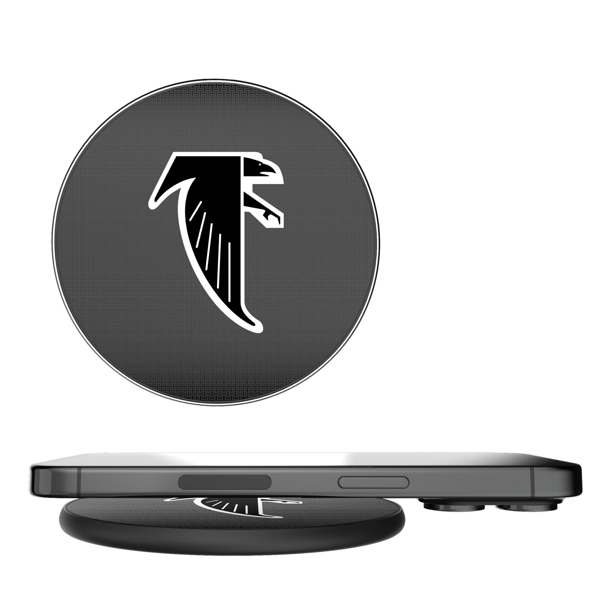 Atlanta Falcons NFL Team 15W Fast Wireless Charger - Classic Linen Design for iPhone & Samsung - Perfect for Home, Office & Car Use